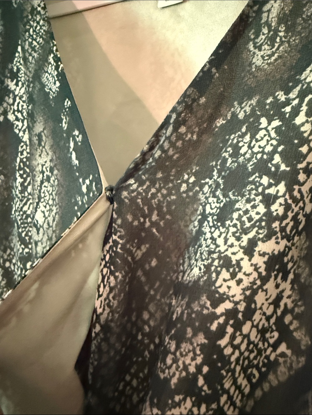 Lily Teal Snake-Print Wrap Maxi Dress - Picture 3 of 5
